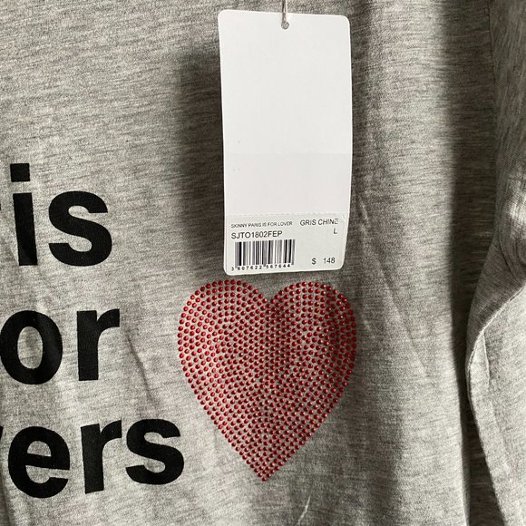 NWT ZADIG & VOLTAIRE Skinny Paris Is For Lovers T-Shirt - Picture 10 of 13